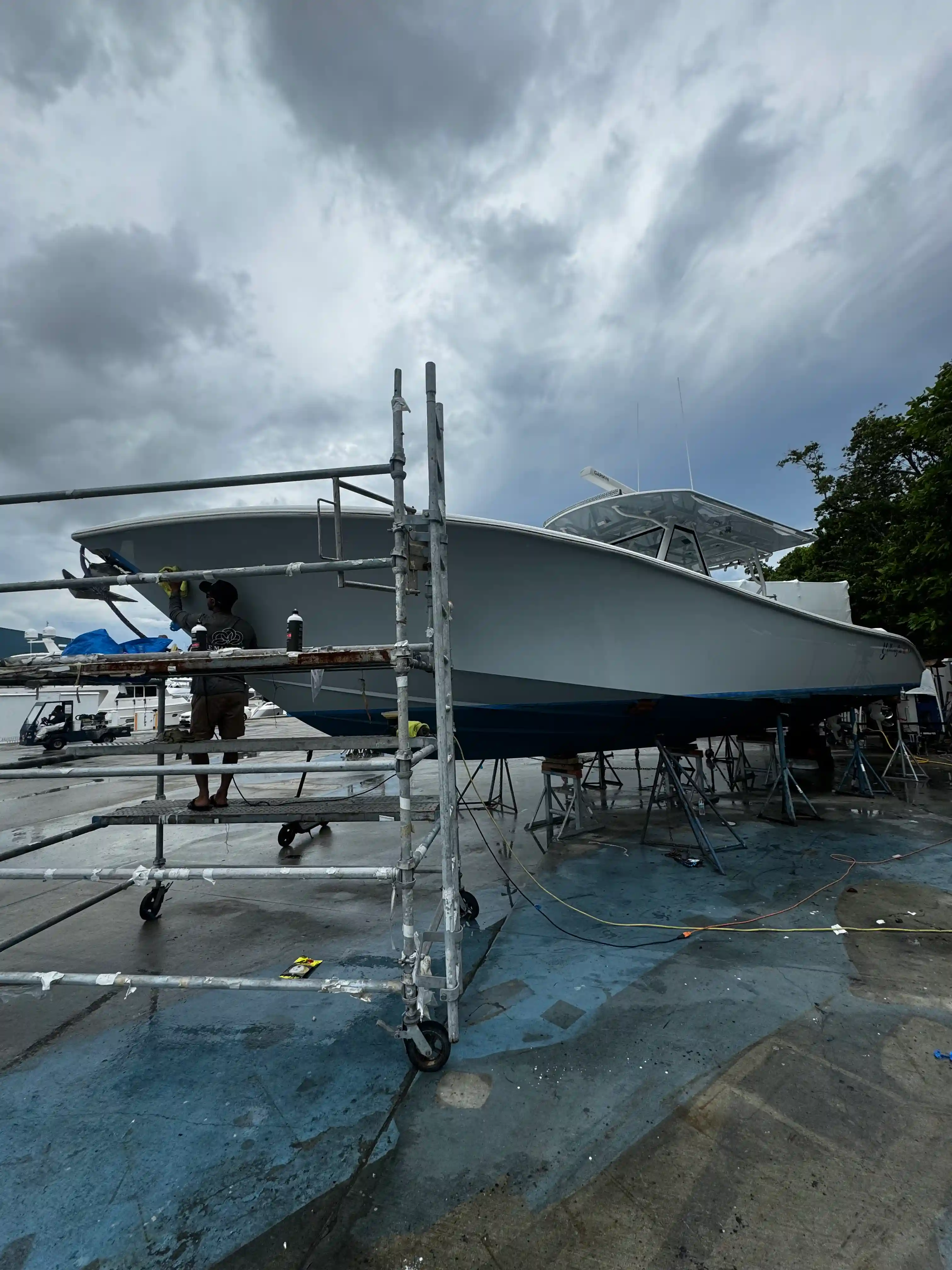 ceramic coating application for boat 