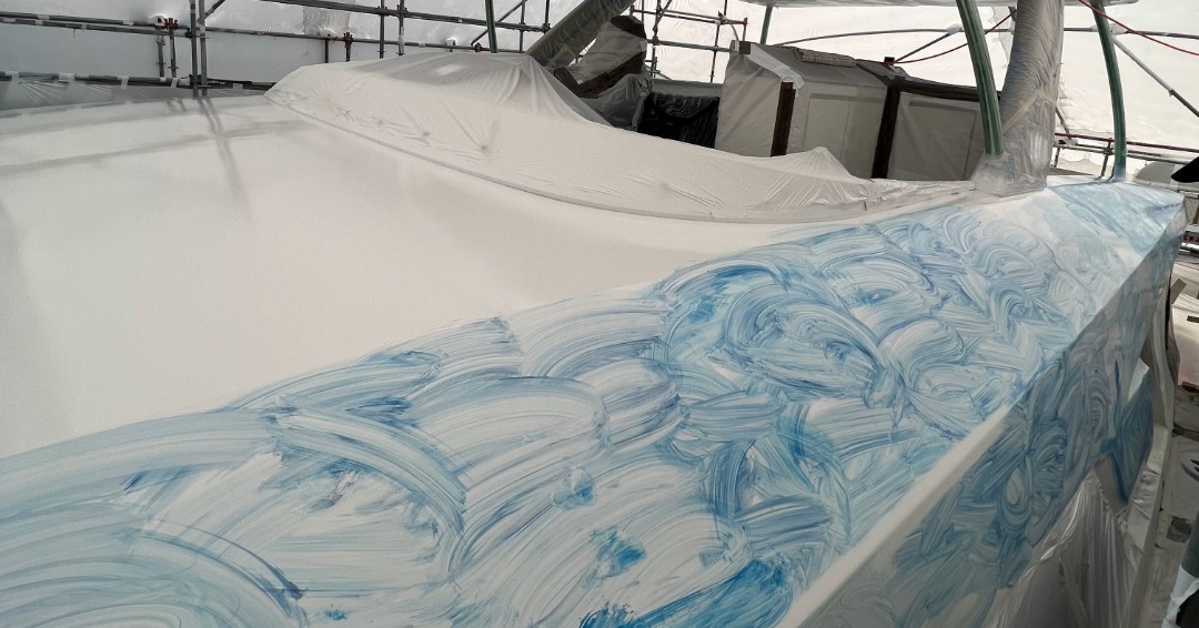 yacht painting process